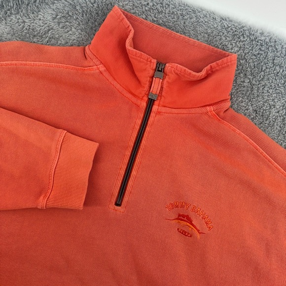 Tommy Bahama Other - Tommy Bahama Relax Mens Large 1/4 Zip Pullover Sweatshirt Coral Orange